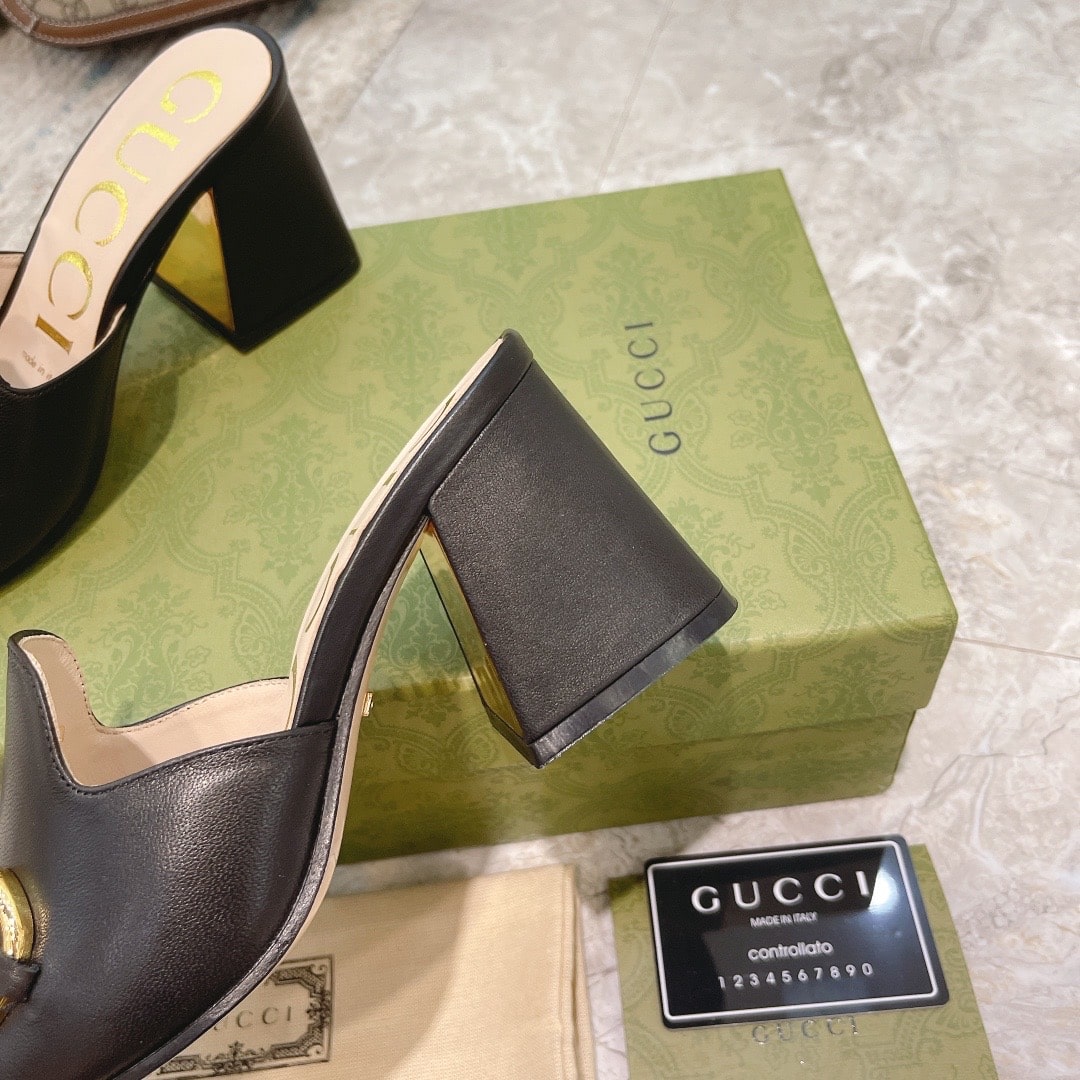Gucci Women’s Slide Sandal With Horsebit Black 655412 BKO00 1000 - Image 7