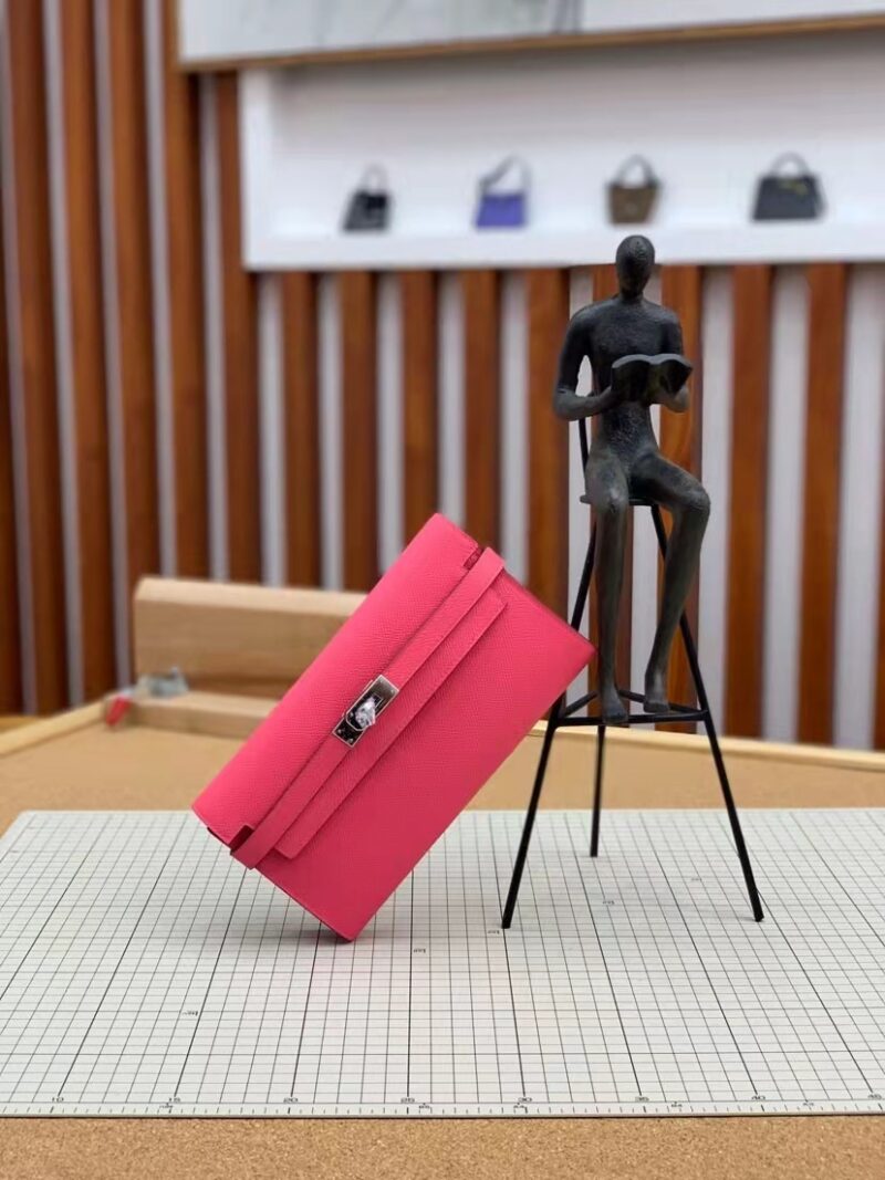 Alternative view of Hermes Kelly Classic Wallet Pink 19Cm H051303Cku5