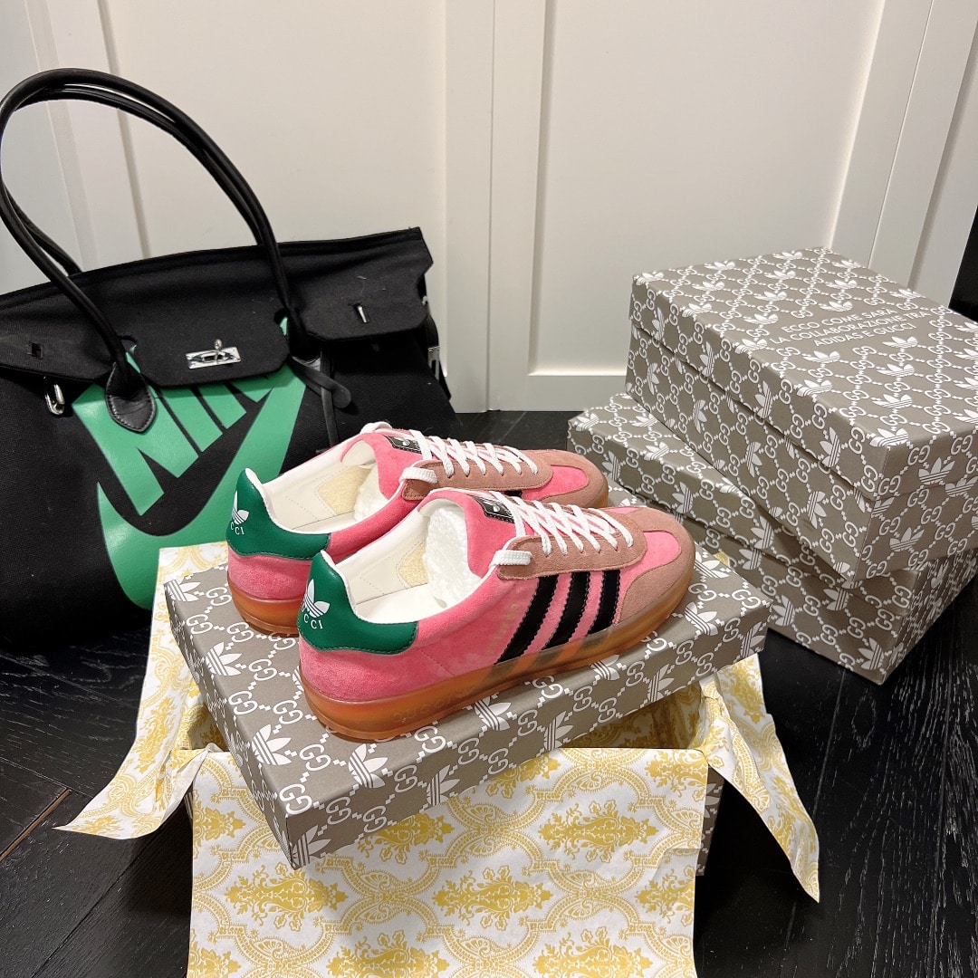 Gucci X Adidas Gazelle Sneaker In Pink 707848 9StU0 5960 - Image 10