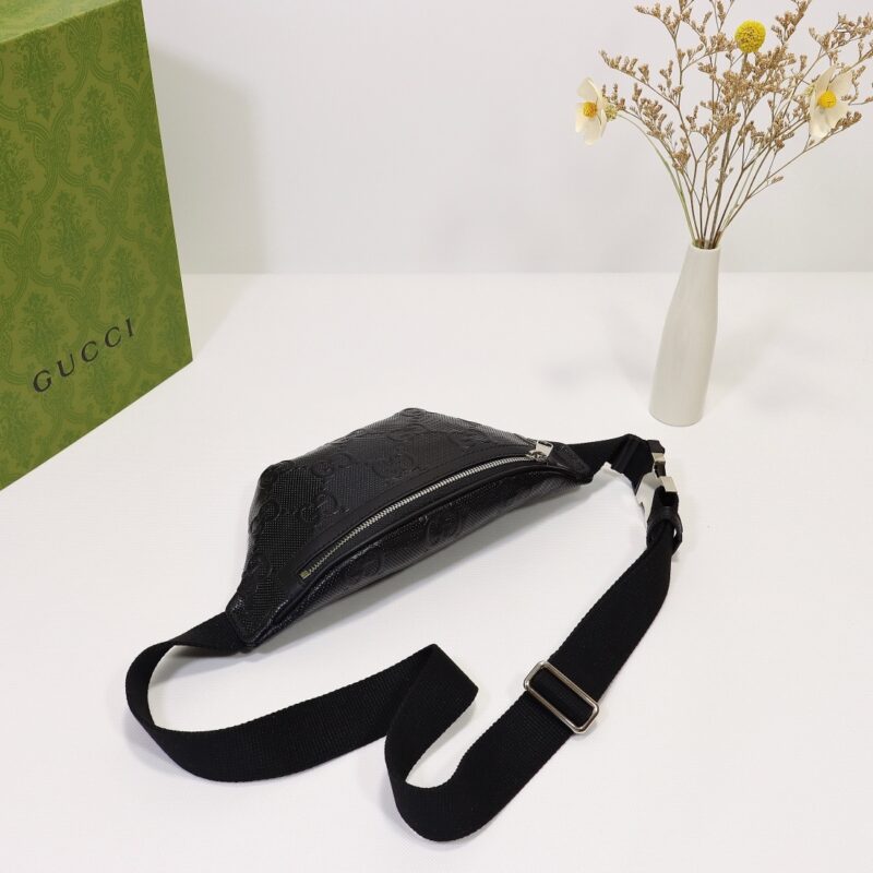 Gucci Gg Embossed Bag Black 23Cm 658582 1W3Cn 1000