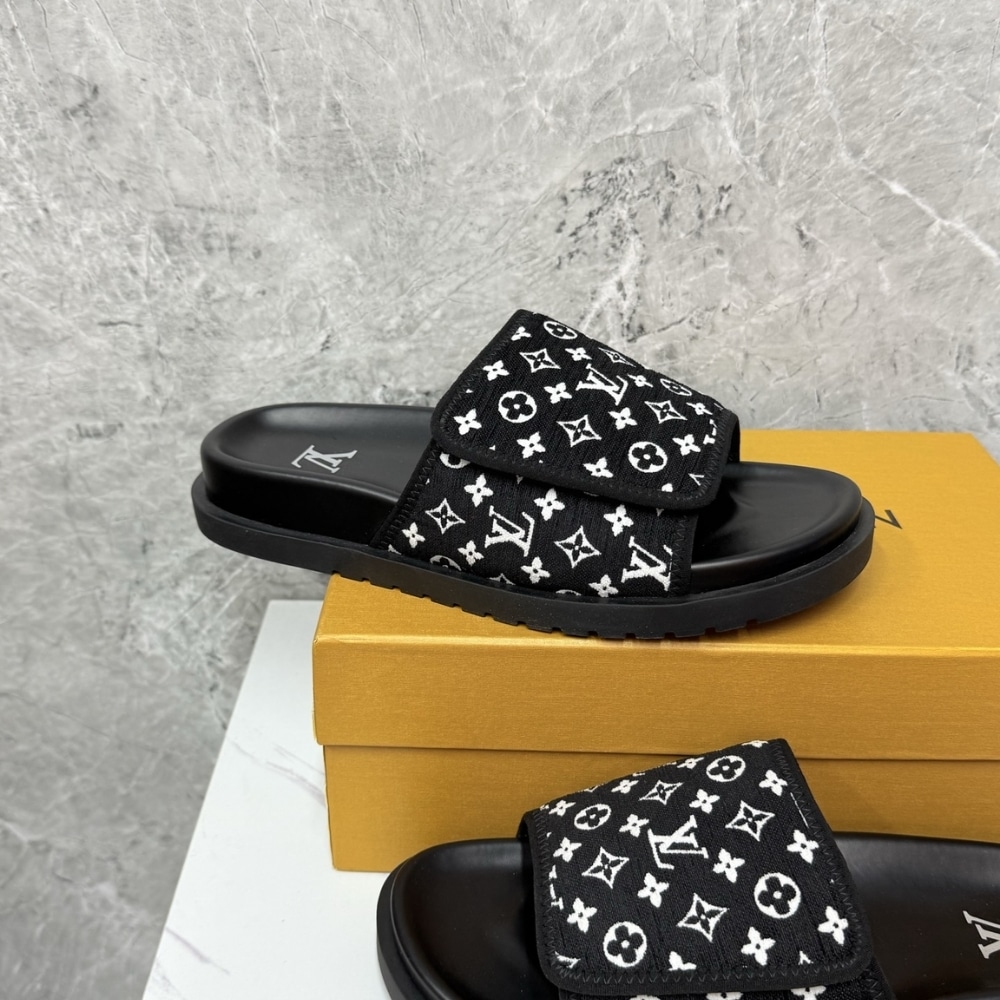 Louis Vuitton Miami Mule Mini Monogram Fabric Black 1Abftr - Image 5