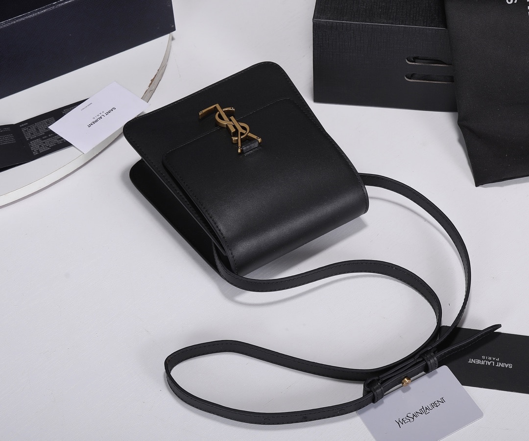Saint Laurent Kaia North/South Satchel In Vegetable-Tanned Leather Black 668809Bwr0W1000 - Image 6