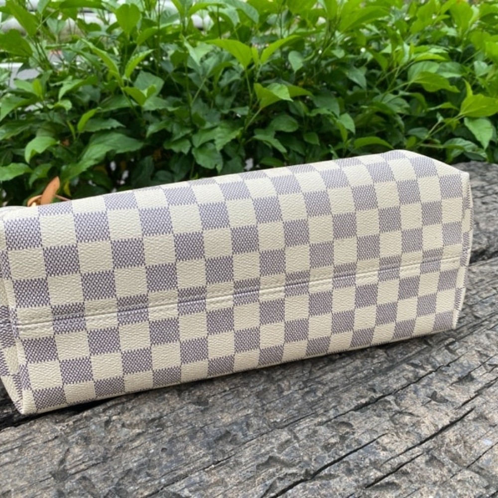 Summer Set: Louis Vuitton Graceful PM Damier Azur And Sarah Wallet Damier Azur - Image 5