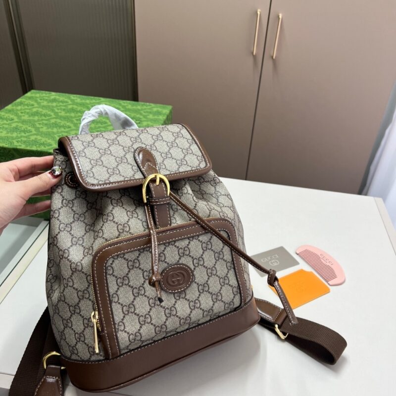 Alternative view of Iconic Set: Gucci Backpack With Interlocking G And Gg Supreme Canvas Wallet Ophidia Key Case