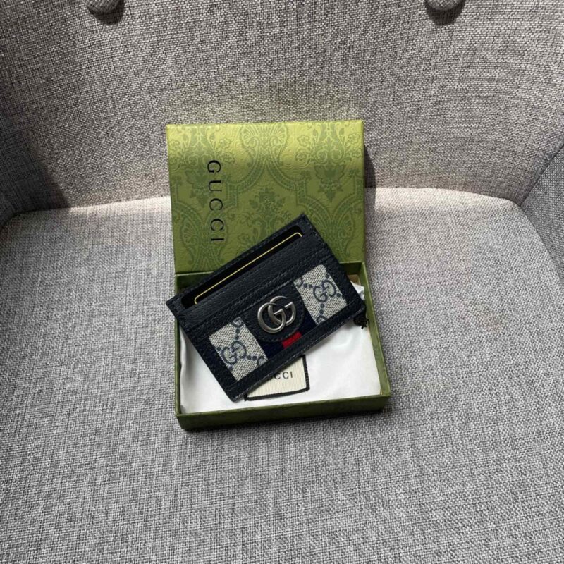 Alternative view of Gucci Ophidia GG Card Case Beige Blue Supreme 11Cm ‎523159 96IWN 4076