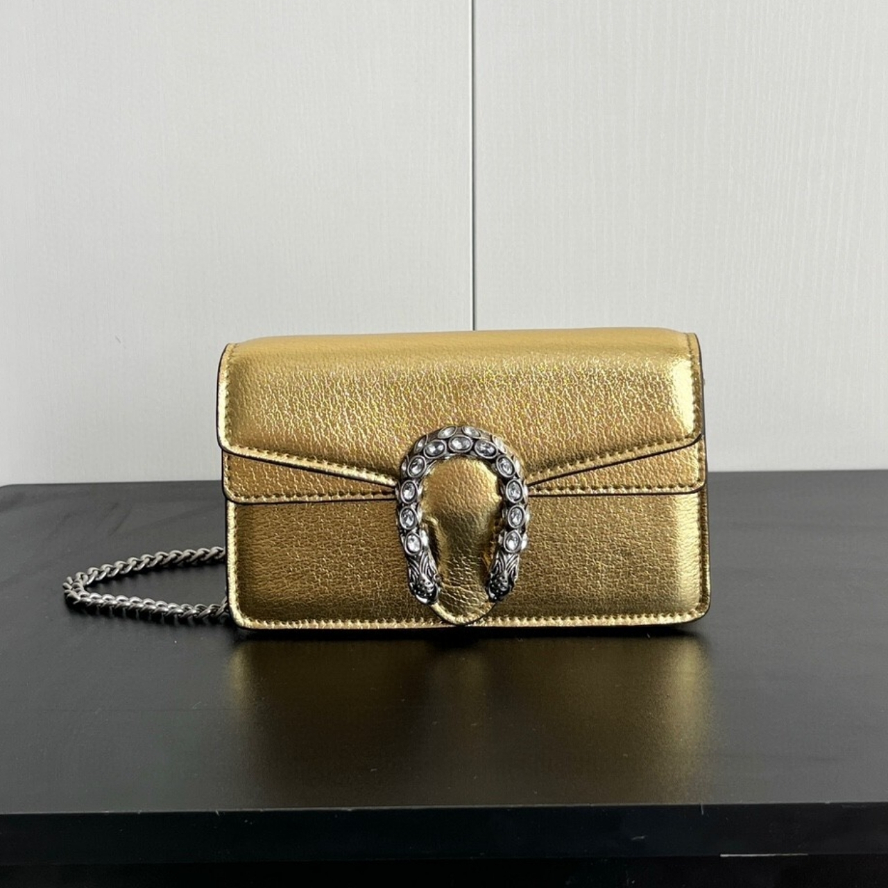 Gucci Women'S Dionysus Mini Bag Gold Lame 16Cm 476432 1Trbn 8089 - Image 2