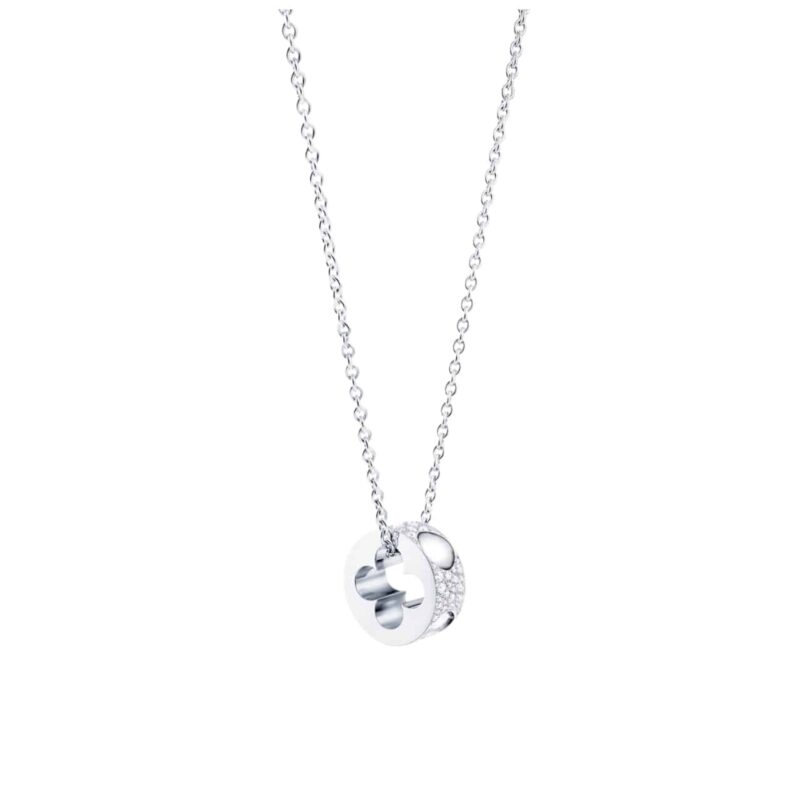 Louis Vuitton Empreinte Pendant Necklace Silver Q93675