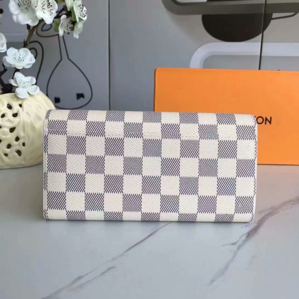 Summer Set: Louis Vuitton Graceful PM Damier Azur And Sarah Wallet Damier Azur - Image 7