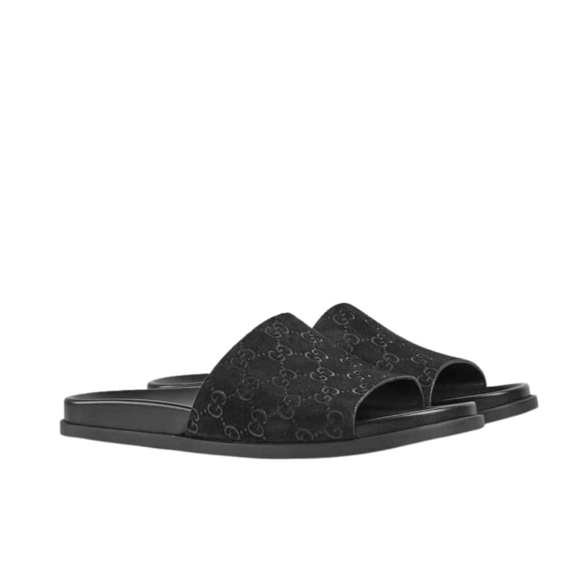 Gucci Men Slide Sandal Black 834941 Aaduo 1000