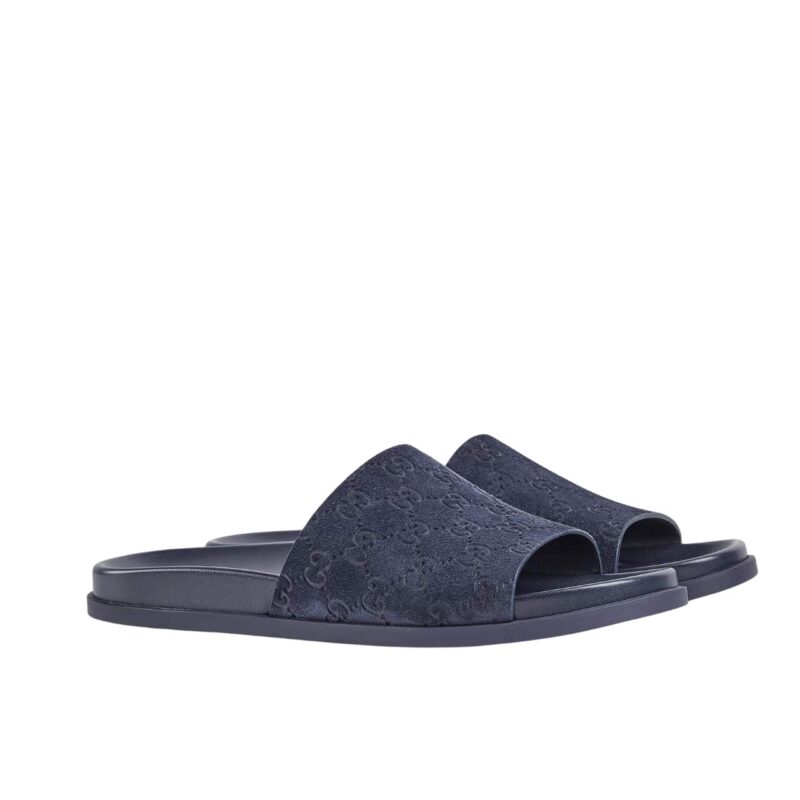 Gucci Men Slide Sandal Blue 834941 Aaduo 4009
