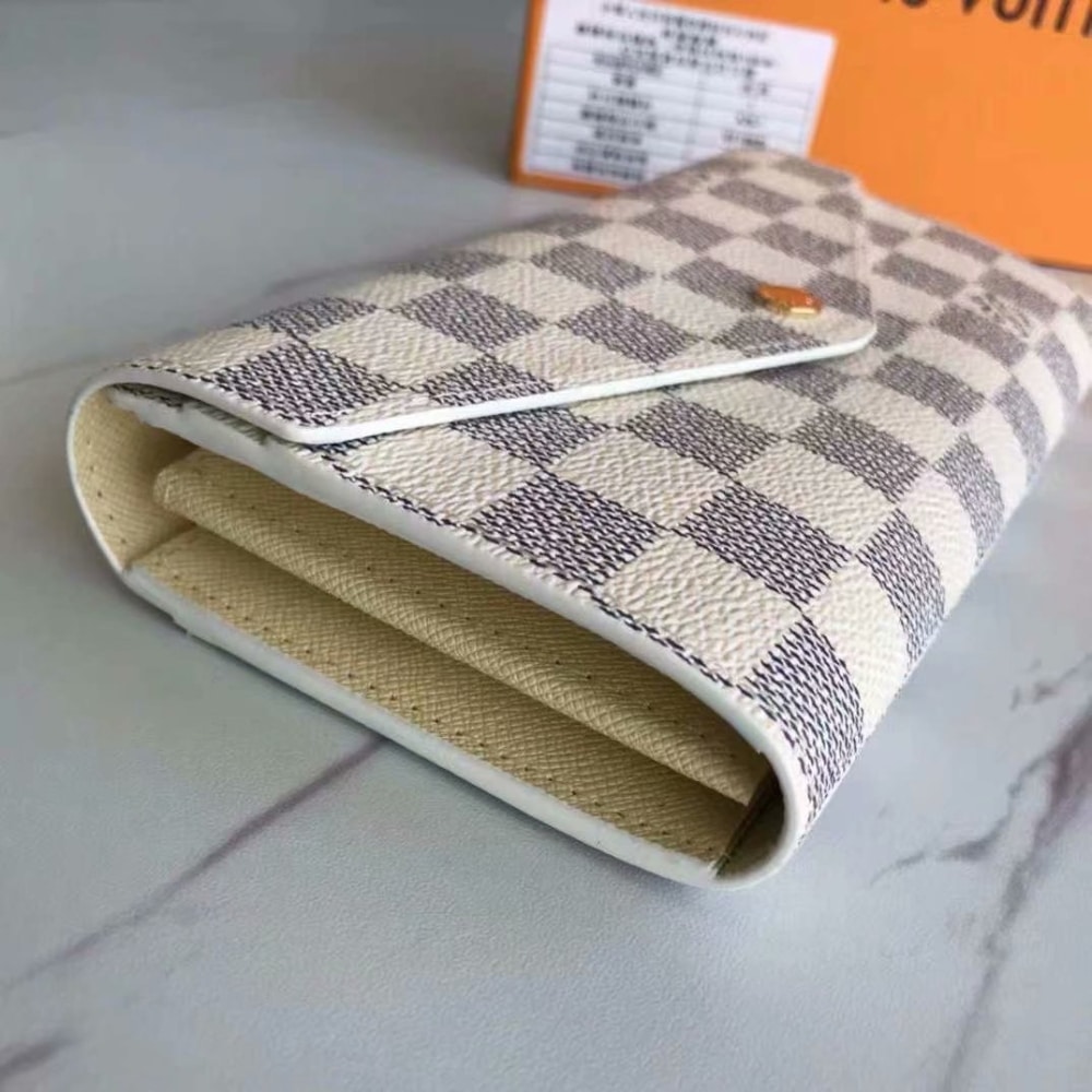 Summer Set: Louis Vuitton Graceful PM Damier Azur And Sarah Wallet Damier Azur - Image 8