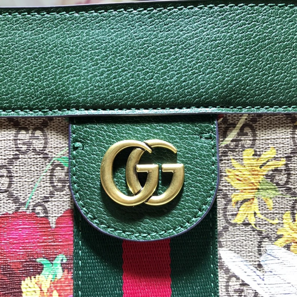 Gucci Ophidia GG Flora Medium Tote Bag Dark Green 44Cm 547947 HWHAE 8709 - Image 4