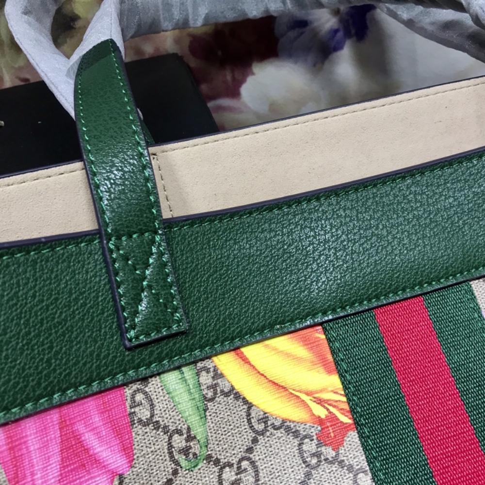 Gucci Ophidia GG Flora Medium Tote Bag Dark Green 44Cm 547947 HWHAE 8709 - Image 5