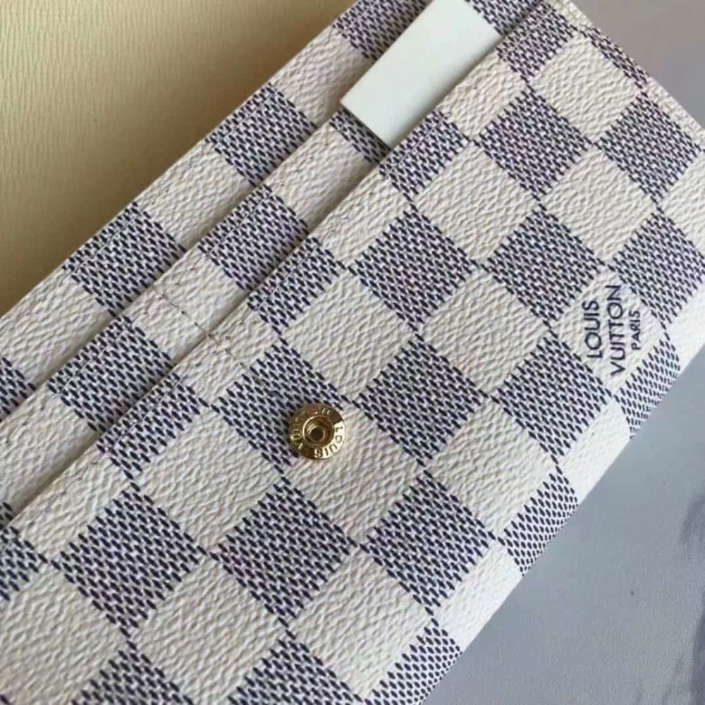 Summer Set: Louis Vuitton Graceful PM Damier Azur And Sarah Wallet Damier Azur - Image 9