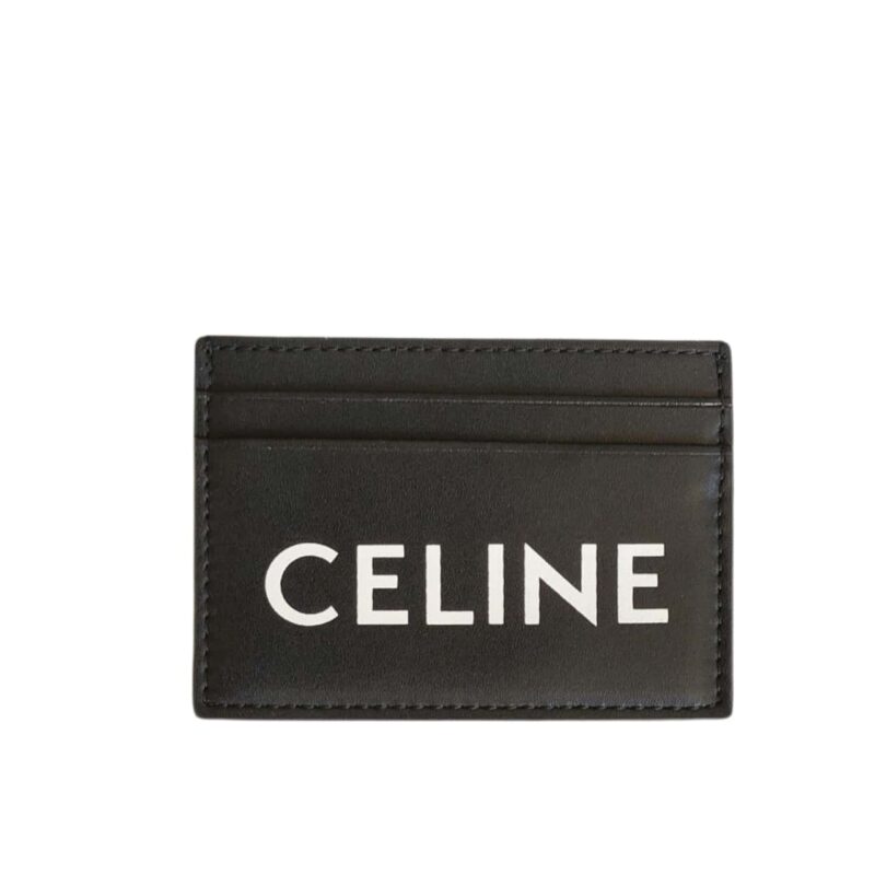 Alternative view of Celine Card Holder In Triomphe Canvas With Celine Print Black 10Cm