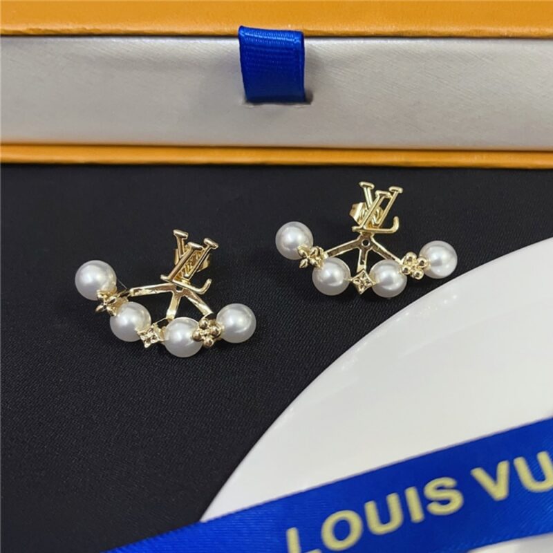 Alternative view of Louis Vuitton Lv Minigram Pearls Earrings