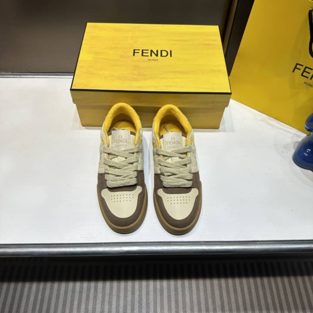 Fendi Match Suede Low-Tops Beige 8E8252Ahh2F1Fhu - Image 5