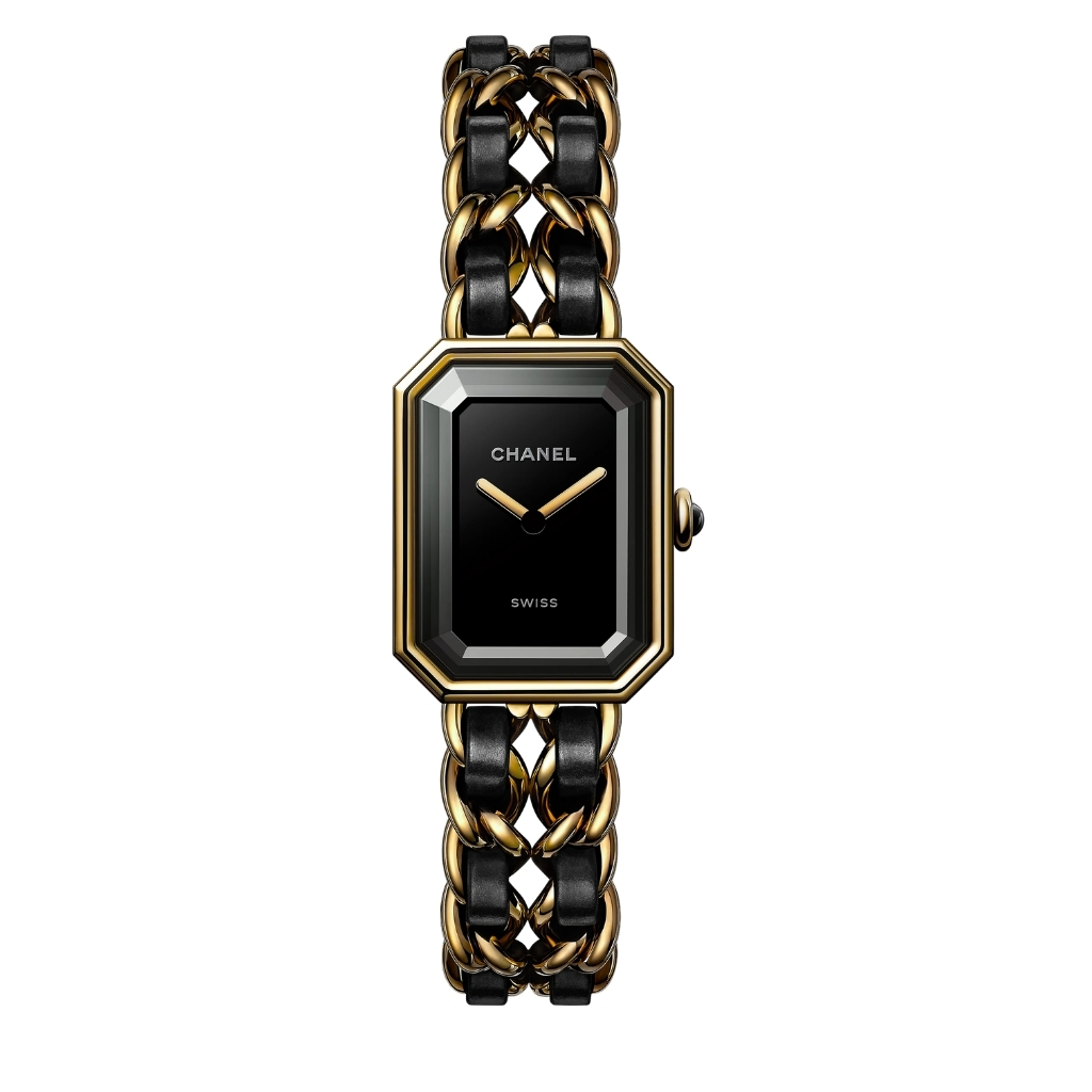 Chanel Premiere Edition Original Watch Gold Black 26mm H6951