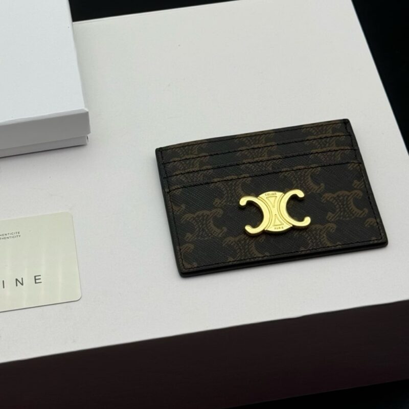 Alternative view of Celine Card Holder Triomphe In Triomphe Canvas Tan 11Cm 10L832Cqh 04Lu