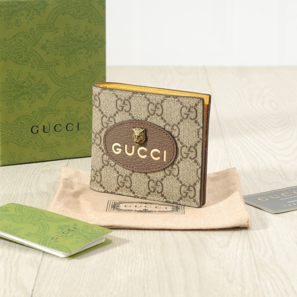 Gucci Neo Vintage Gg Supreme Wallet Beige 12Cm - Image 4