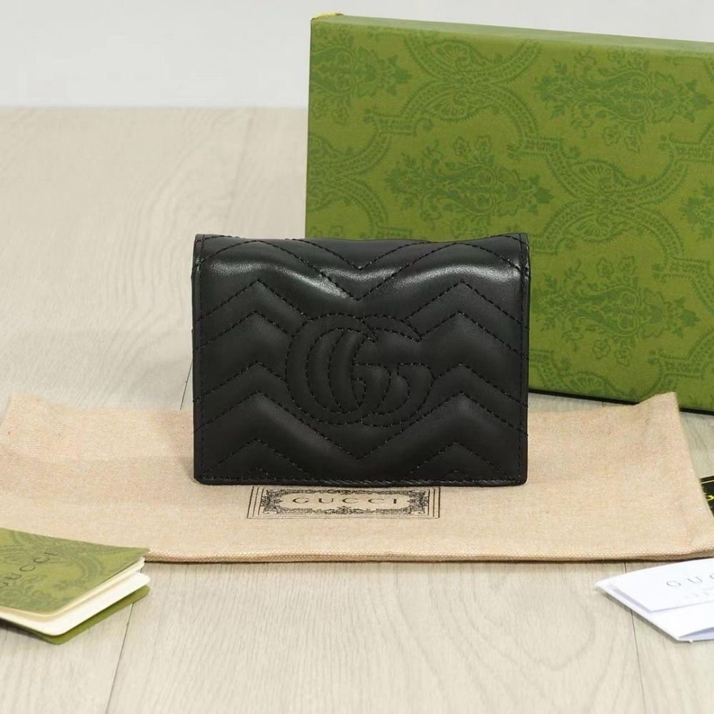 Gucci Gg Marmont Card Case Wallet Black 11Cm 466492 Dtd1t 1000 - Image 3