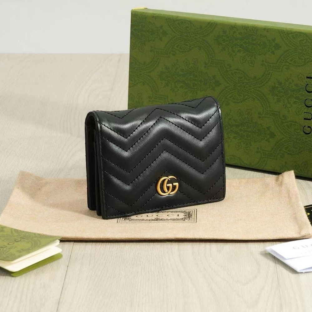 Gucci Gg Marmont Card Case Wallet Black 11Cm 466492 Dtd1t 1000 - Image 4