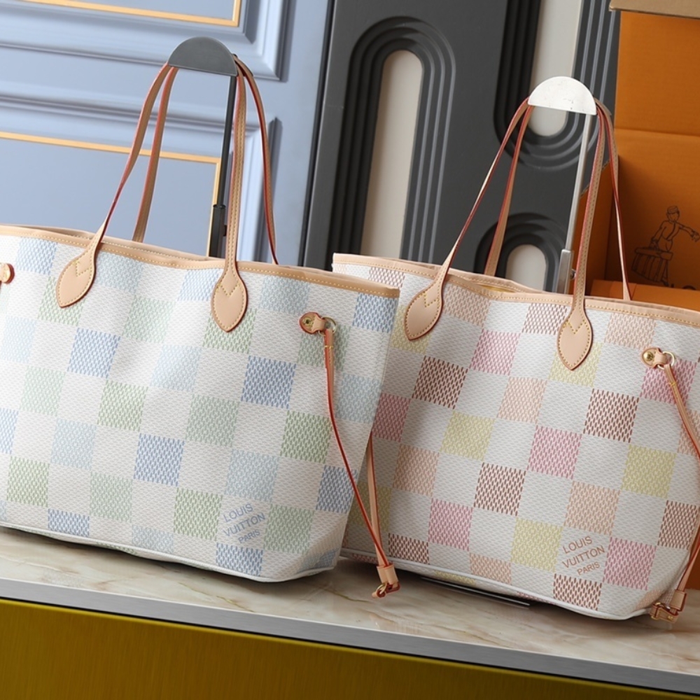 Louis Vuitton Neverfull MM Damier Canvas Peach 31Cm N40668 - Image 10