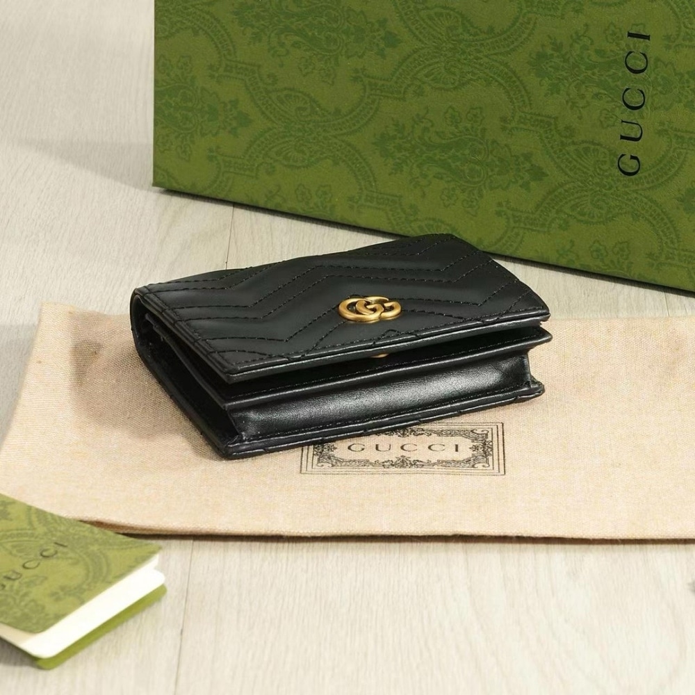 Gucci Gg Marmont Card Case Wallet Black 11Cm 466492 Dtd1t 1000 - Image 5