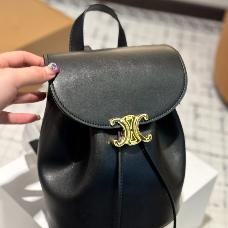 Alternative view of Celine Backpack Celine Bonnie In Smooth Black 25Cm 118703Ggt 38No