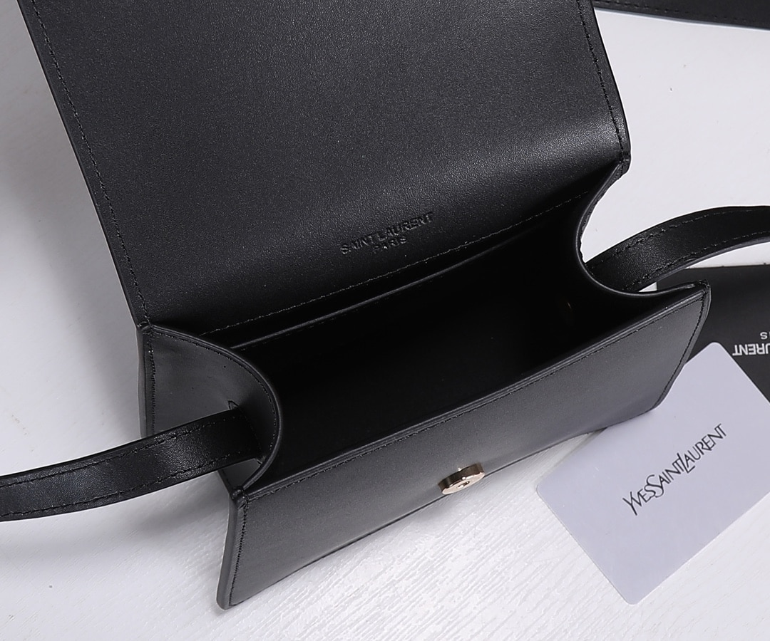 Saint Laurent Kaia North/South Satchel In Vegetable-Tanned Leather Black 668809Bwr0W1000 - Image 2