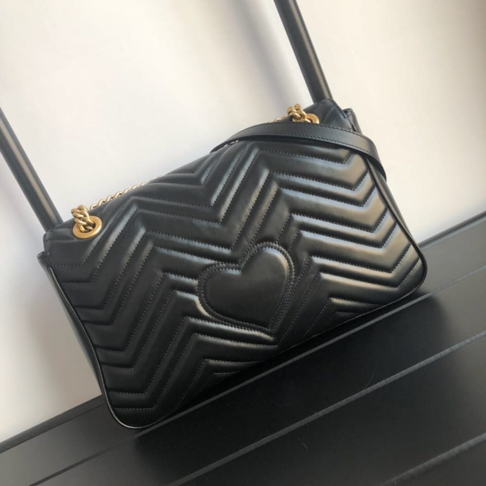 Summer Set: Gucci Marmont Medium Matelassé Shoulder Bag And Mamon Gg Gold Logo Belt - Image 4
