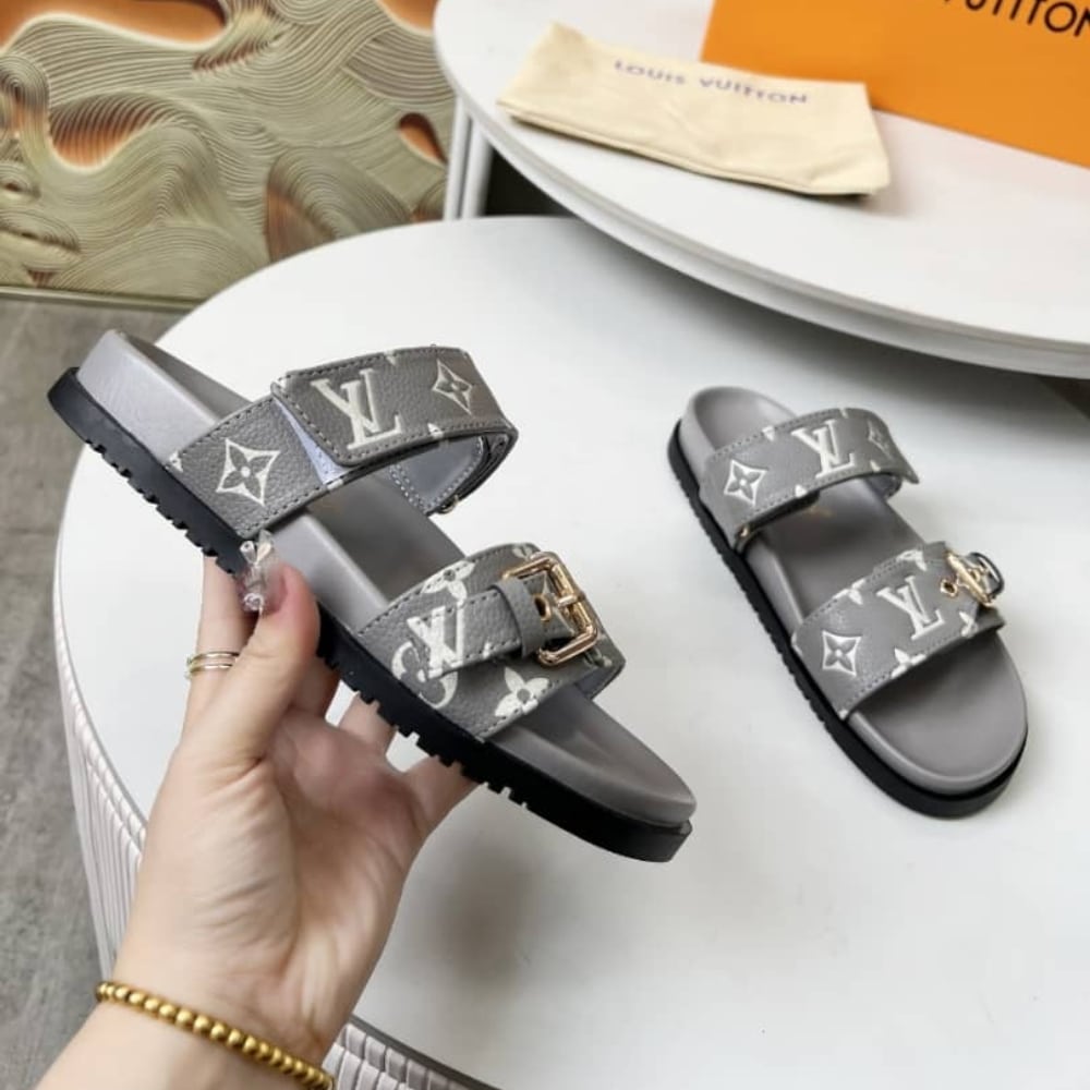 Louis Vuitton Bom Dia Flat Comfort Mule Gray 1Agxv3 - Image 3