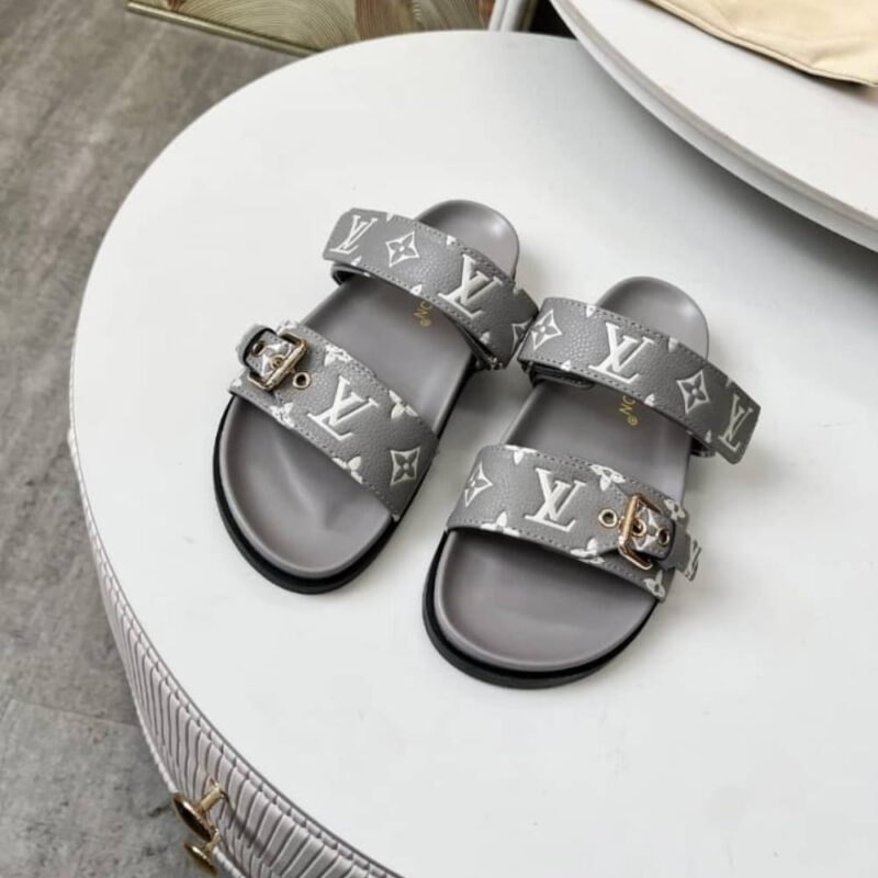 Alternative view of Louis Vuitton Bom Dia Flat Comfort Mule Gray 1Agxv3