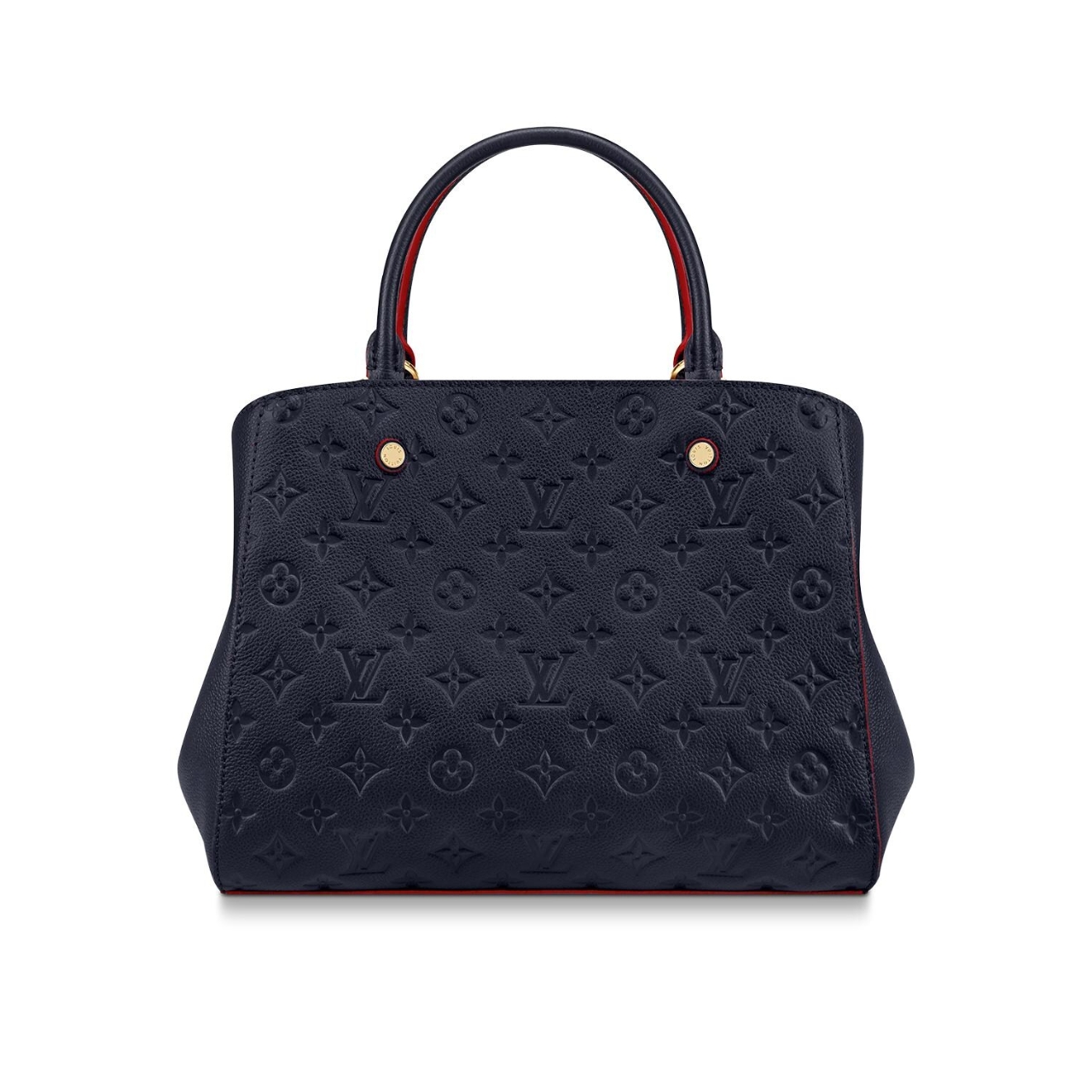 Louis Vuitton Montaigne MM Monogram Empreinte Leather Navy Blue 33Cm M42746
