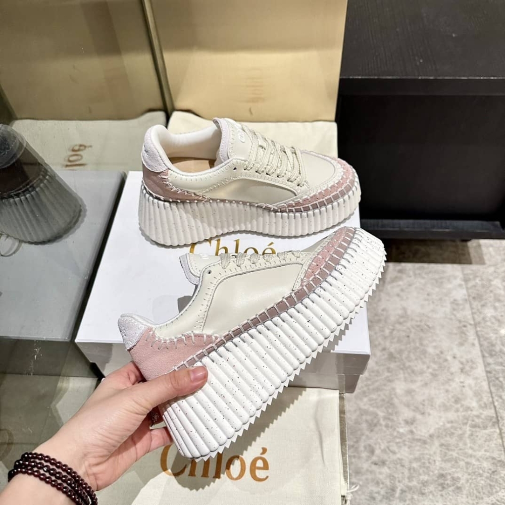 Chloé Nama Sneaker Power Beige CHC24U02IBD26Z - Image 6