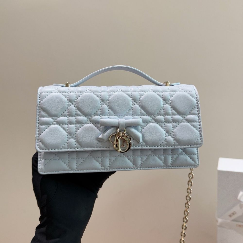 Dior My Dior Mini Bag Cannage Leather Ice Blue 21Cm S0984PUQA M39Z - Image 2