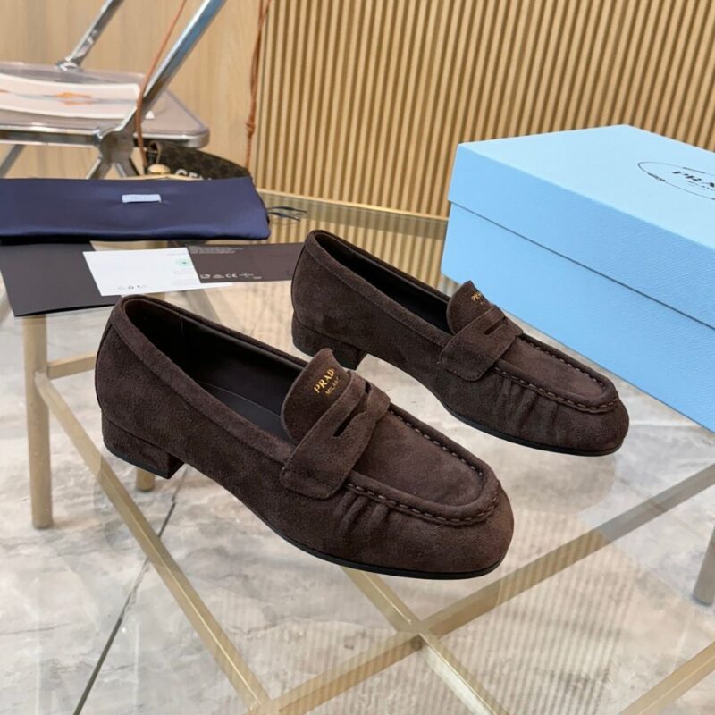 Alternative view of Prada Suede Loafers Dark Brown 1D175O 008 F0003 F 020