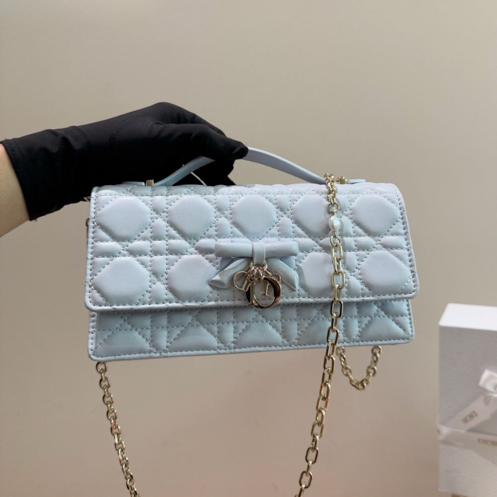 Dior My Dior Mini Bag Cannage Leather Ice Blue 21Cm S0984PUQA M39Z - Image 3
