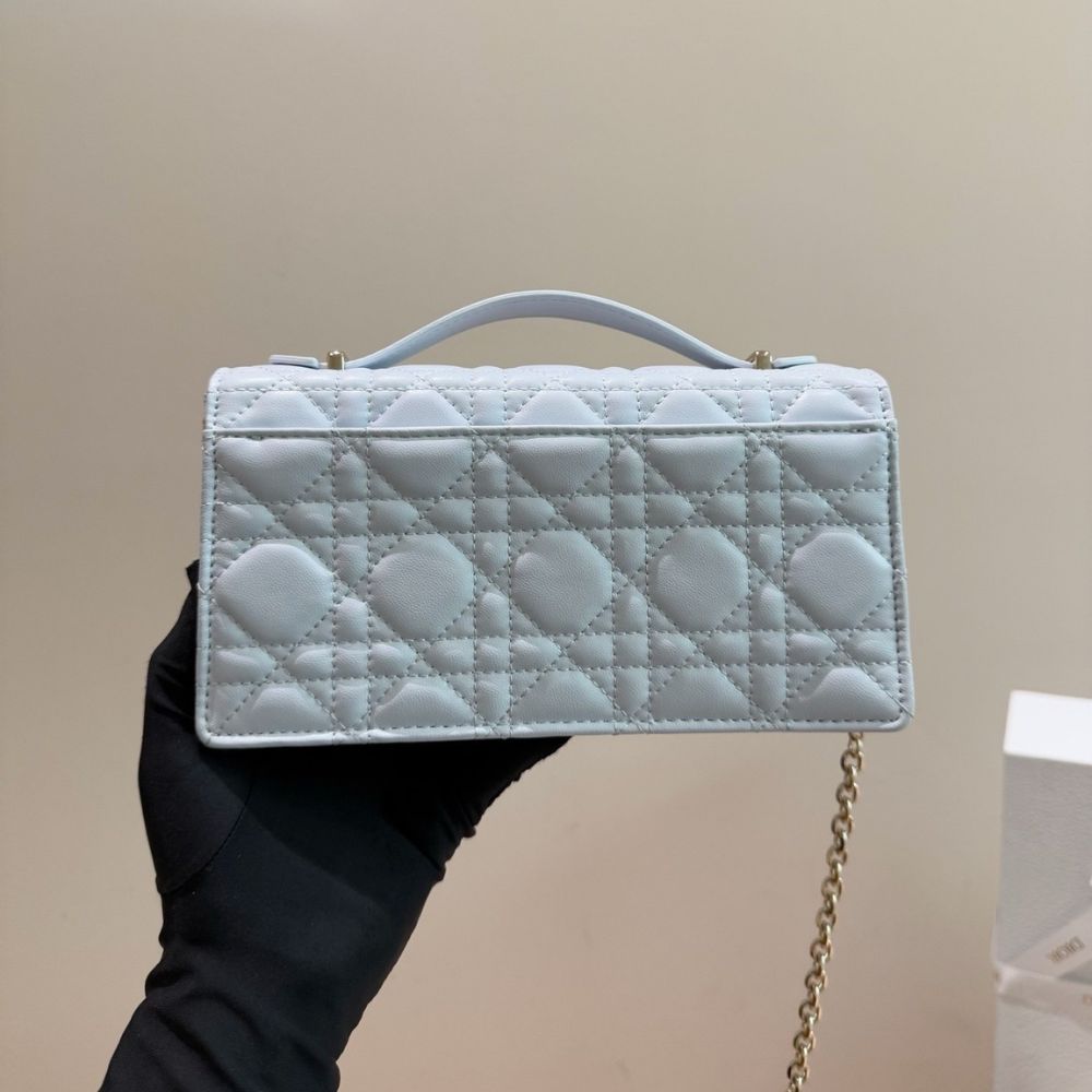 Dior My Dior Mini Bag Cannage Leather Ice Blue 21Cm S0984PUQA M39Z - Image 7