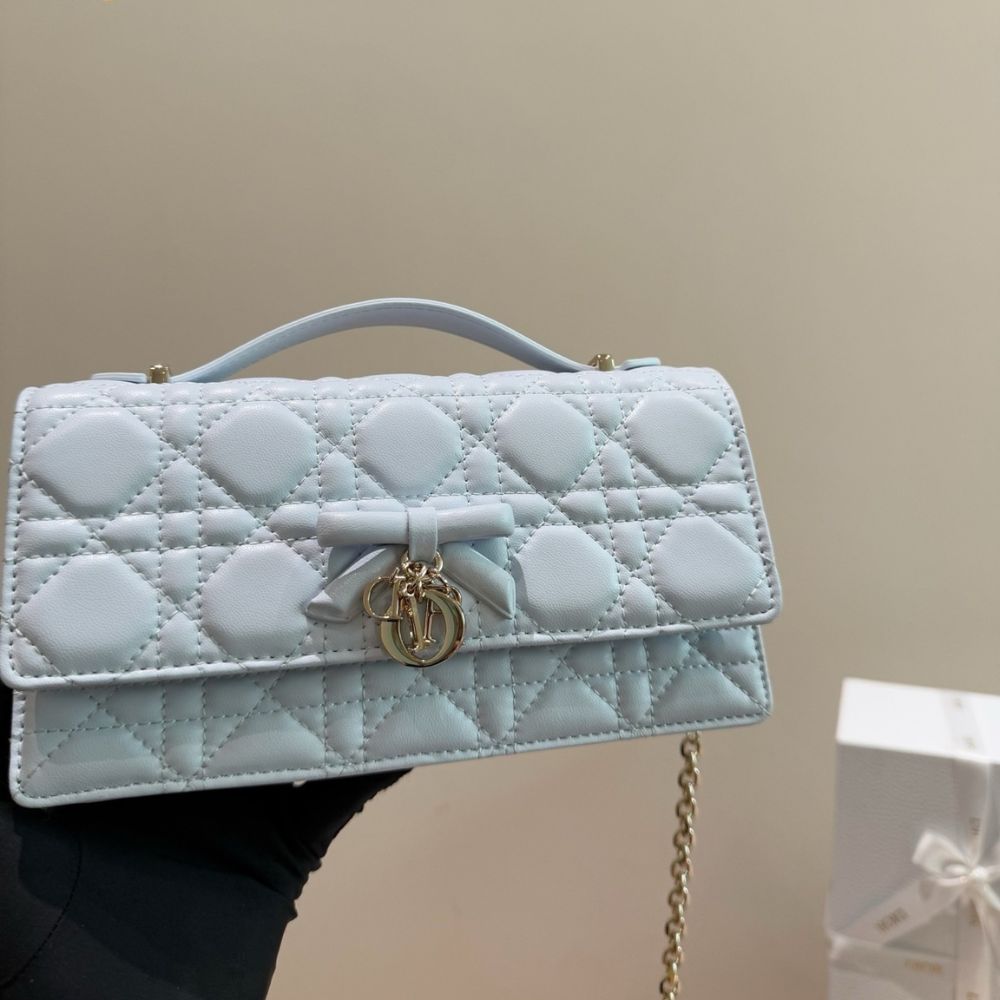 Dior My Dior Mini Bag Cannage Leather Ice Blue 21Cm S0984PUQA M39Z - Image 4