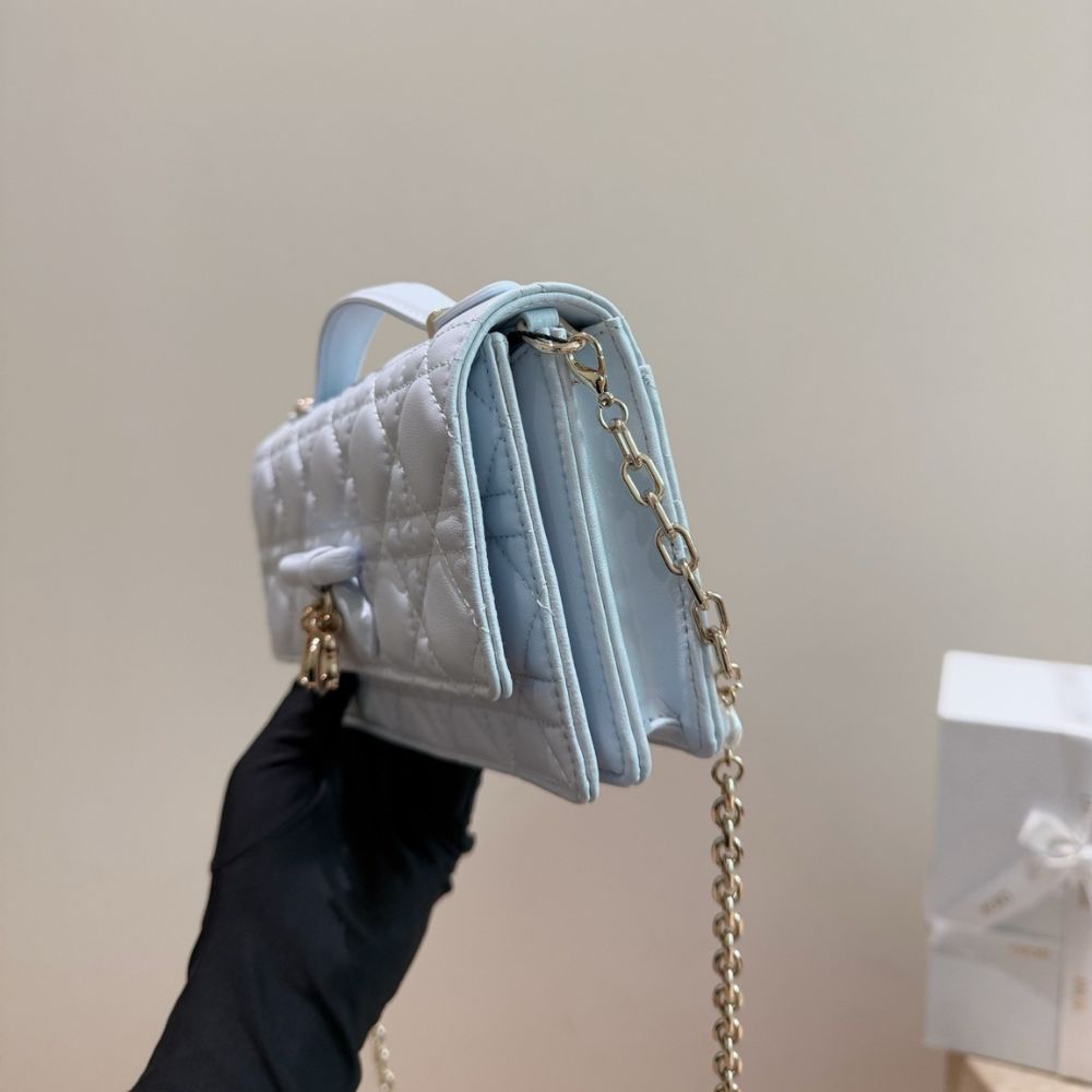 Dior My Dior Mini Bag Cannage Leather Ice Blue 21Cm S0984PUQA M39Z - Image 6