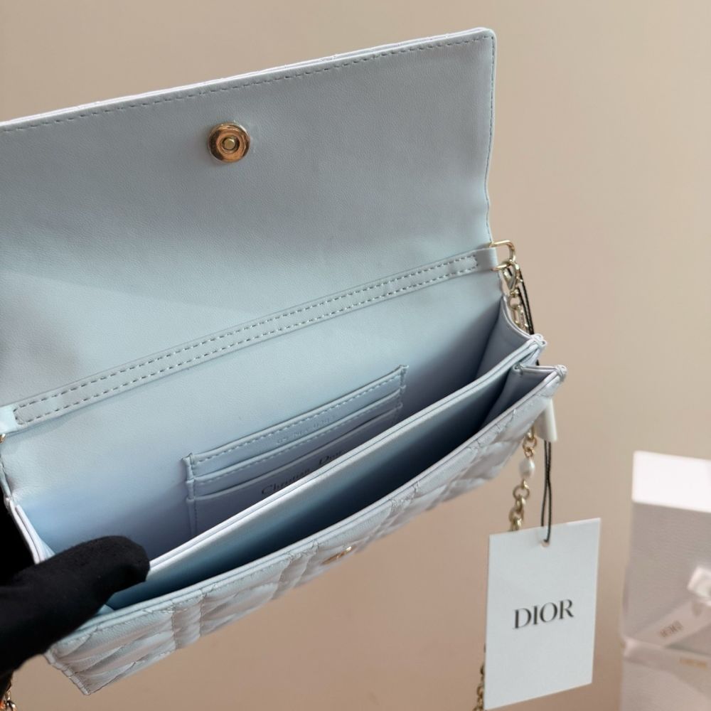 Dior My Dior Mini Bag Cannage Leather Ice Blue 21Cm S0984PUQA M39Z - Image 9