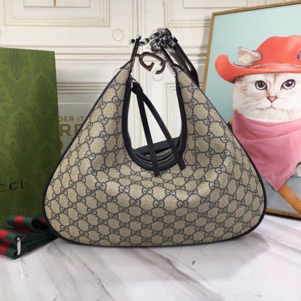 Gucci Gg Attache Large Shoulder Bag Beige 35Cm 702823 96Grn 4082 - Image 2