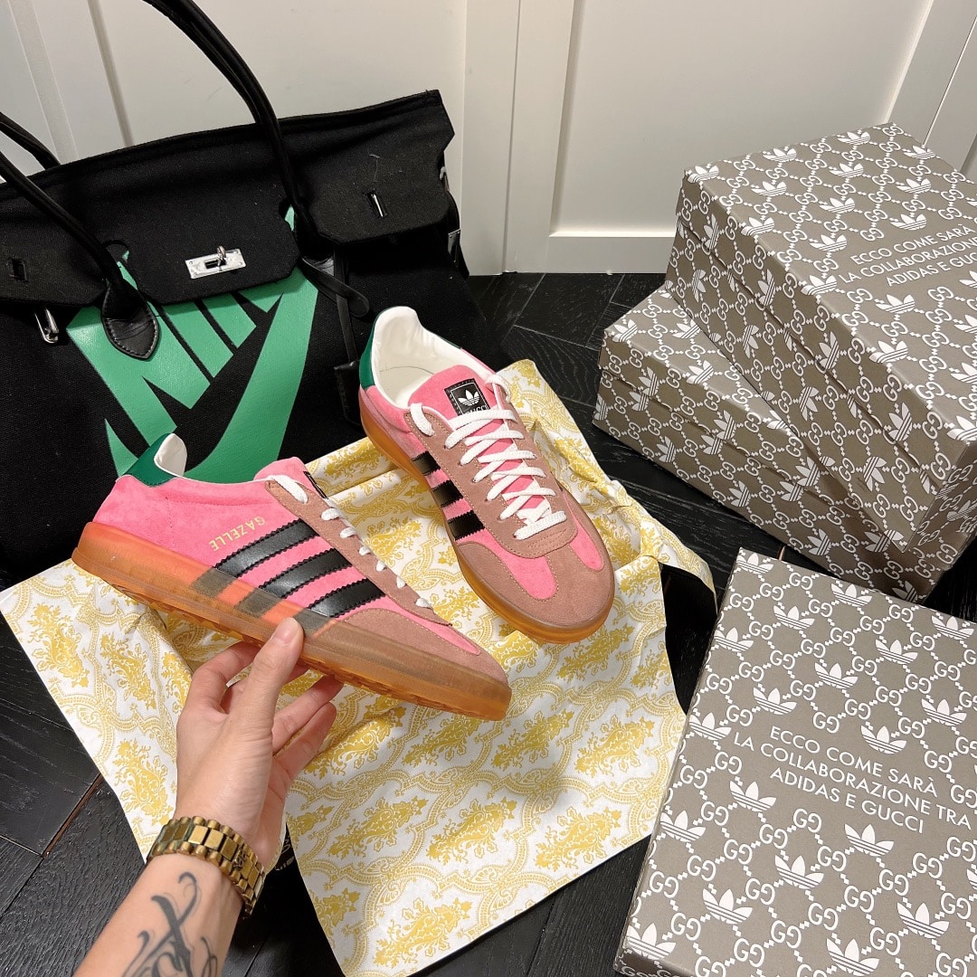 Gucci X Adidas Gazelle Sneaker In Pink 707848 9StU0 5960 - Image 5
