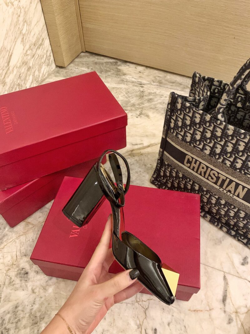 Alternative view of Valentino One Stud Pump In Patent Leather 90Mm Black Xw2S0Dt4Laf0No
