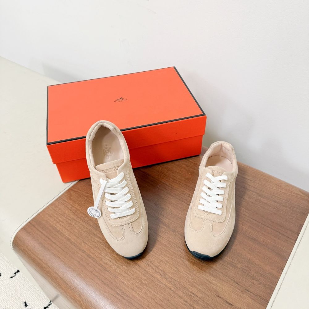 Hermes Master Sneaker Beige Perlino H261010Z DI370 - Image 6