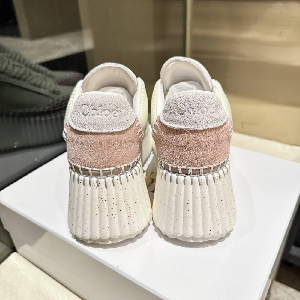 Chloé Nama Sneaker Power Beige CHC24U02IBD26Z - Image 4