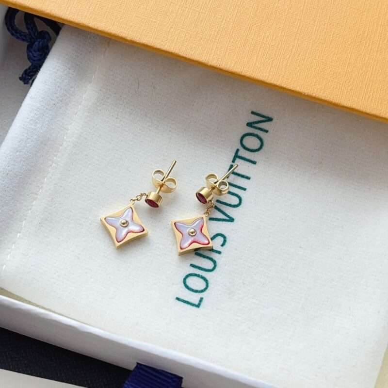 Alternative view of Louis Vuitton Color Blossom Bb Star Earrings Red Gold