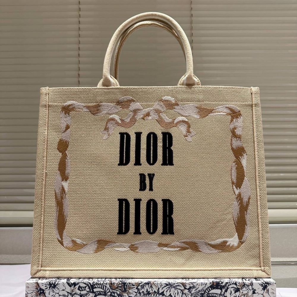 Dior Large Book Tote Beige And Black 42Cm M1349PEWL M38I - Image 2