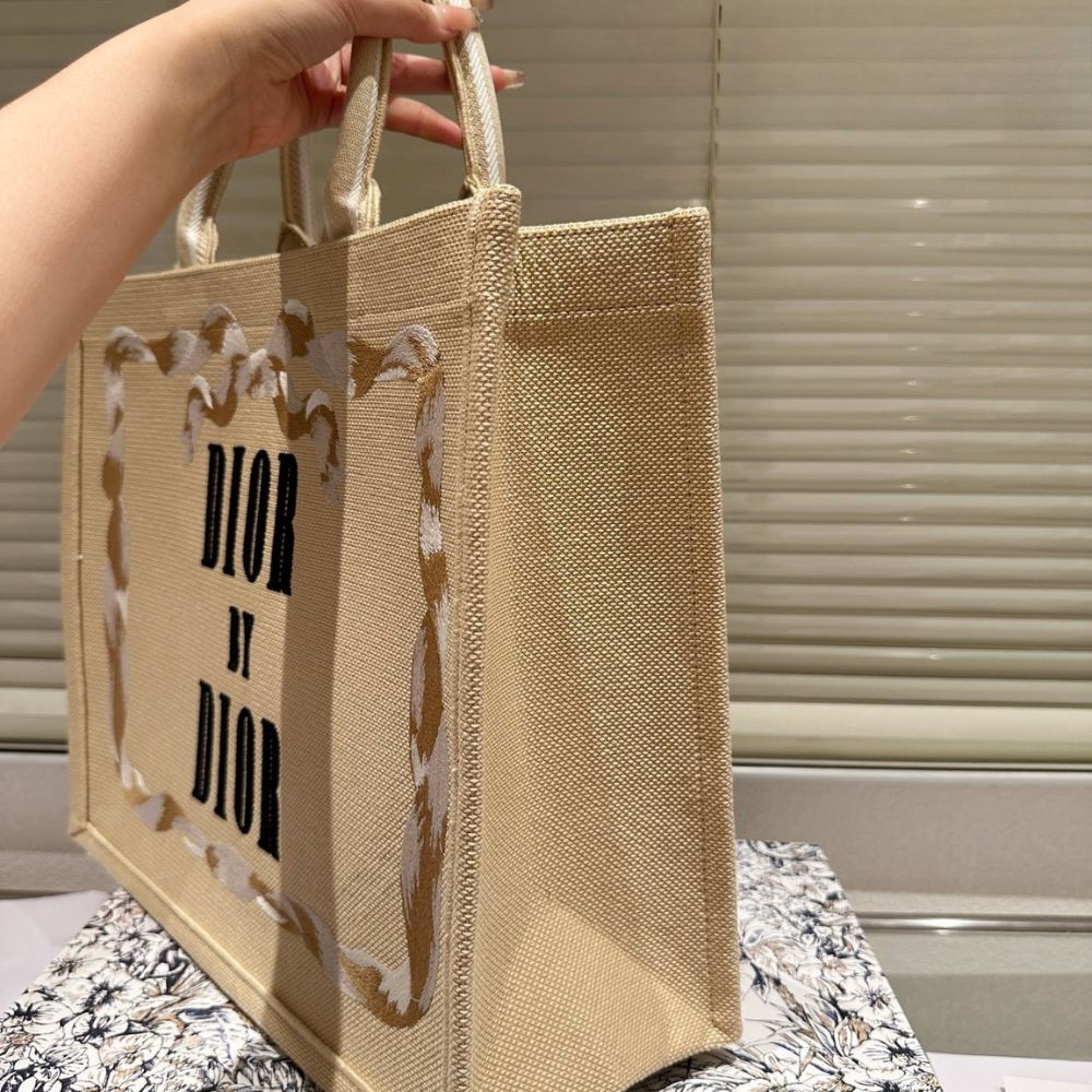 Dior Large Book Tote Beige And Black 42Cm M1349PEWL M38I - Image 4